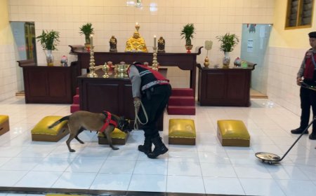 Jamin Keamanan Umat, Polres Lumajang Sterilkan Vihara