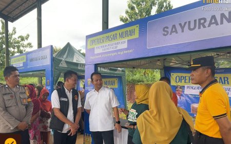 Polres Ngawi Hadir Amankan Operasi Pasar Murah di Ngawi