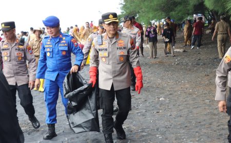 Polresta Banyuwangi Tingkatkan Kepedulian Lingkungan di Area Wisata