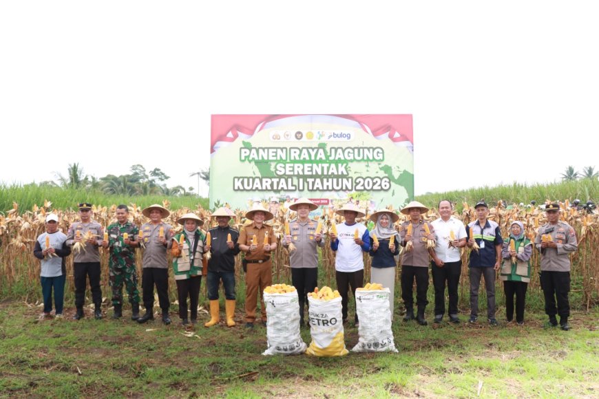 Polres Malang Hasilkan 8 Ton Jagung dalam Panen Raya