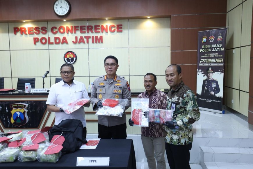 Polda Jawa Timur Sita 33,374 Kg Sabu dari Dua Perkara