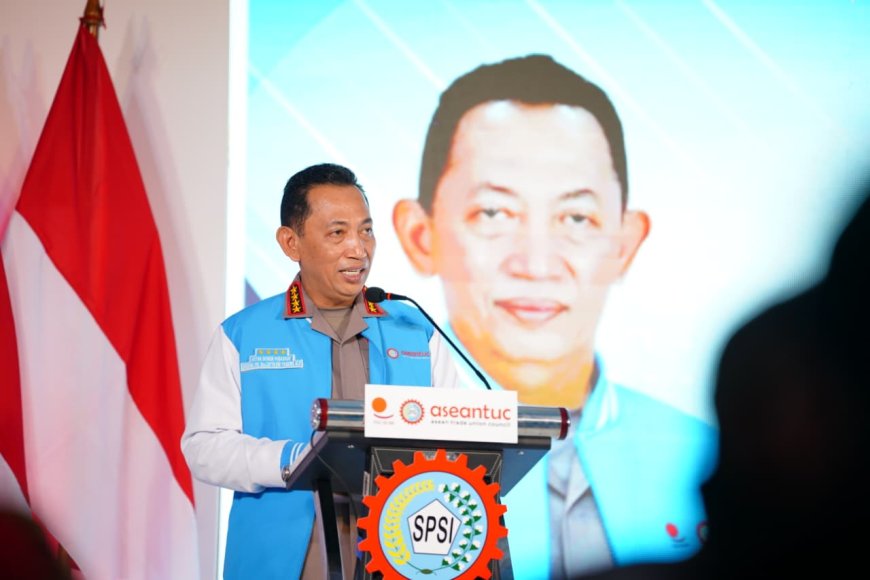 Di HUT KSPSI-Harpekindo, Kapolri Tekankan Perkuat Sinergitas hingga Dukung Hak Buruh 