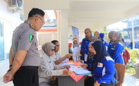 Buruh Antusias Ikuti Pemeriksaan Gratis dari Polres Bojonegoro
