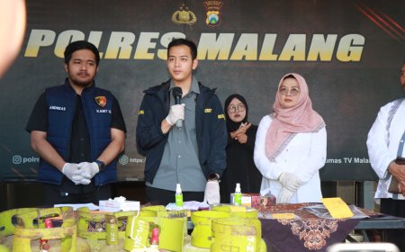 Polisi Bongkar Gudang Pengoplos LPG Bersubsidi di Kepanjen