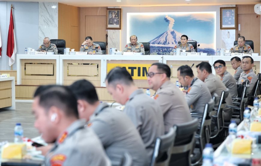 Anev Dipimpin Kapolda Jatim, Kamtibmas Triwulan I 2026 Terkendali