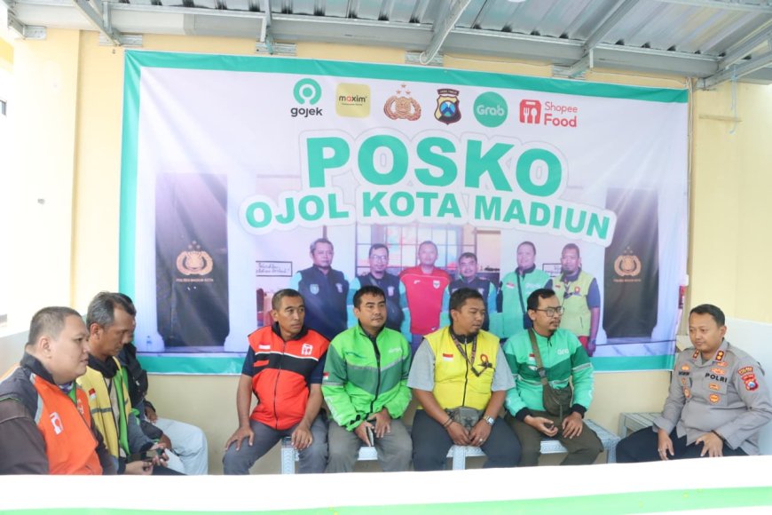 Polres Madiun Kota Hadirkan Posko Ojol untuk Keamanan Bersama