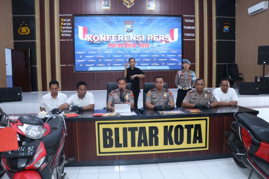 Polres Blitar Kota Sita Barang Bukti dari Kasus Curanmor