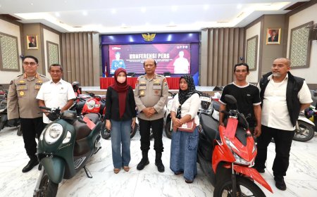 Polda Jatim Serahkan Kembali Kendaraan Korban Curanmor Secara Gratis